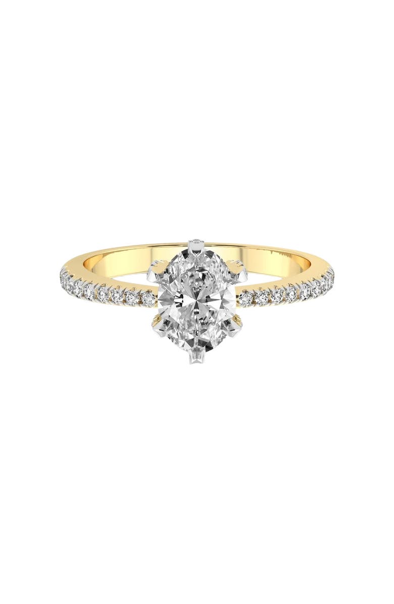 Bliss Diamond 2 1/2Ct Oval Diamond Lab Grown Engagement Ring in White, or Gold, Alternate, color, 