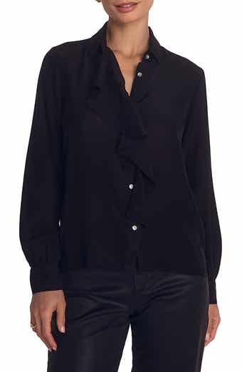 Ruffle Button-Up Shirt