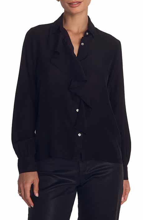 Ruffle Button-Up Shirt