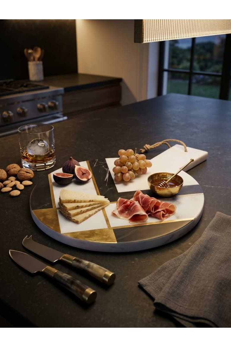 Campania Marble Cheese Board, Alternate, color, White