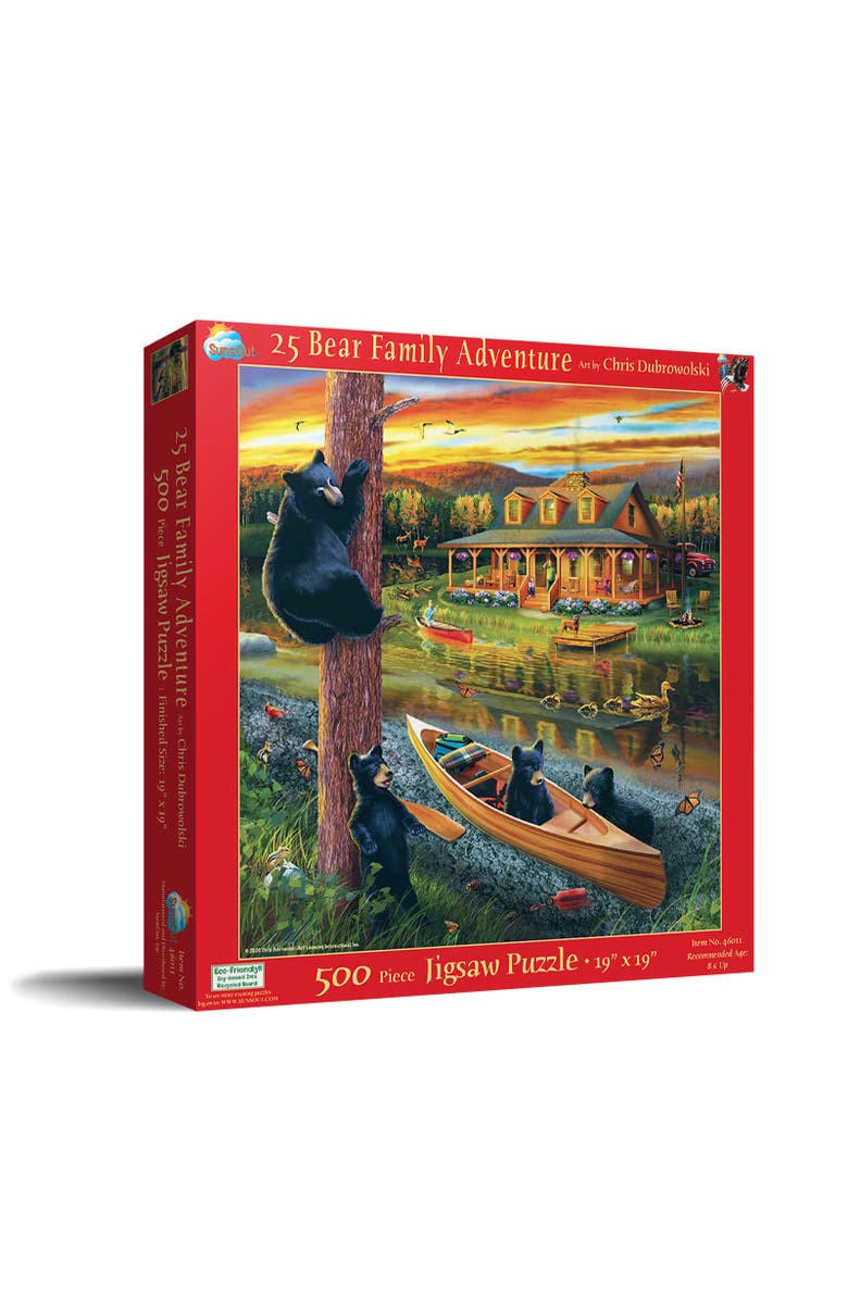 Sunsout 25 Bear Family Adventure 500 piece Jigsaw Puzzle for Adults, Main, color, Multicolor