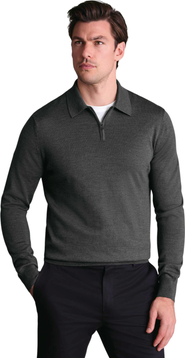 Charles Tyrwhitt Merino Zip Polo Neck Long sleeve
