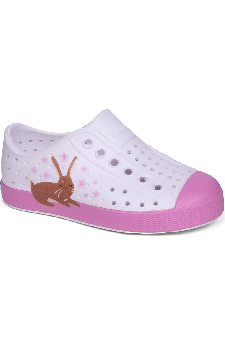 Native Shoes Jefferson Sugarlite Slip-On Sneaker, Main, color, White/ Mal Pink/ Bunny Block