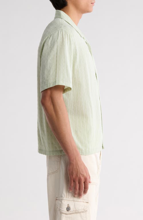 Pacsun Oversize Pointelle Camp Shirt In Green