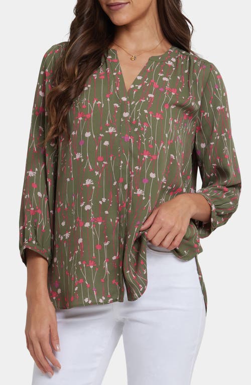 Nydj Pintuck Top In Brown