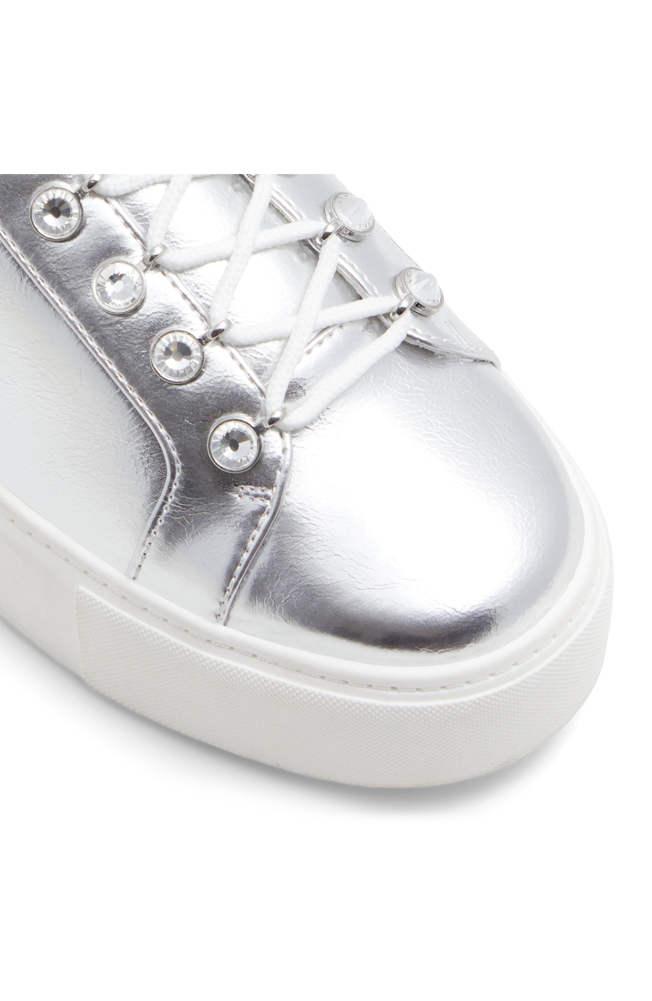 ALDO Perlah Platform Sneaker, Alternate, color, Silver