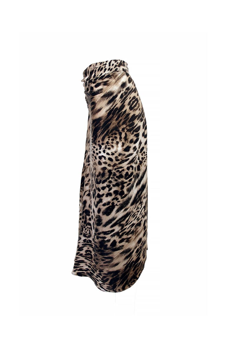 THEO The Label Danae Leopard Print Ruched Skirt, Alternate, color, Leopard