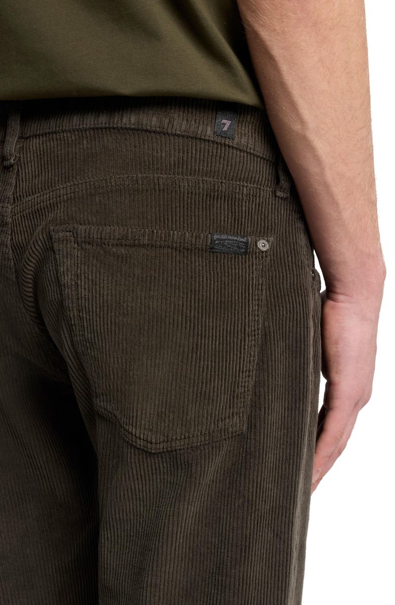 7 For All Mankind The Straight Leg Corduroy Pants, Alternate, color, Corduroy Dark O