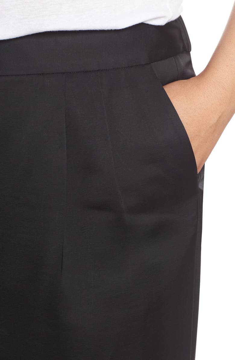 Vince Camuto High Rise Wide Leg Satin Pants, Alternate, color, 