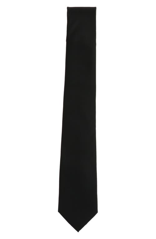 Scotch & Soda Solid Woven Tie In Black
