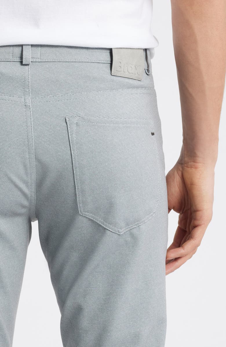 Brax Chuck Hi-Flex Modern Fit Houndstooth Five-Pocket Pants, Alternate, color, Platinum
