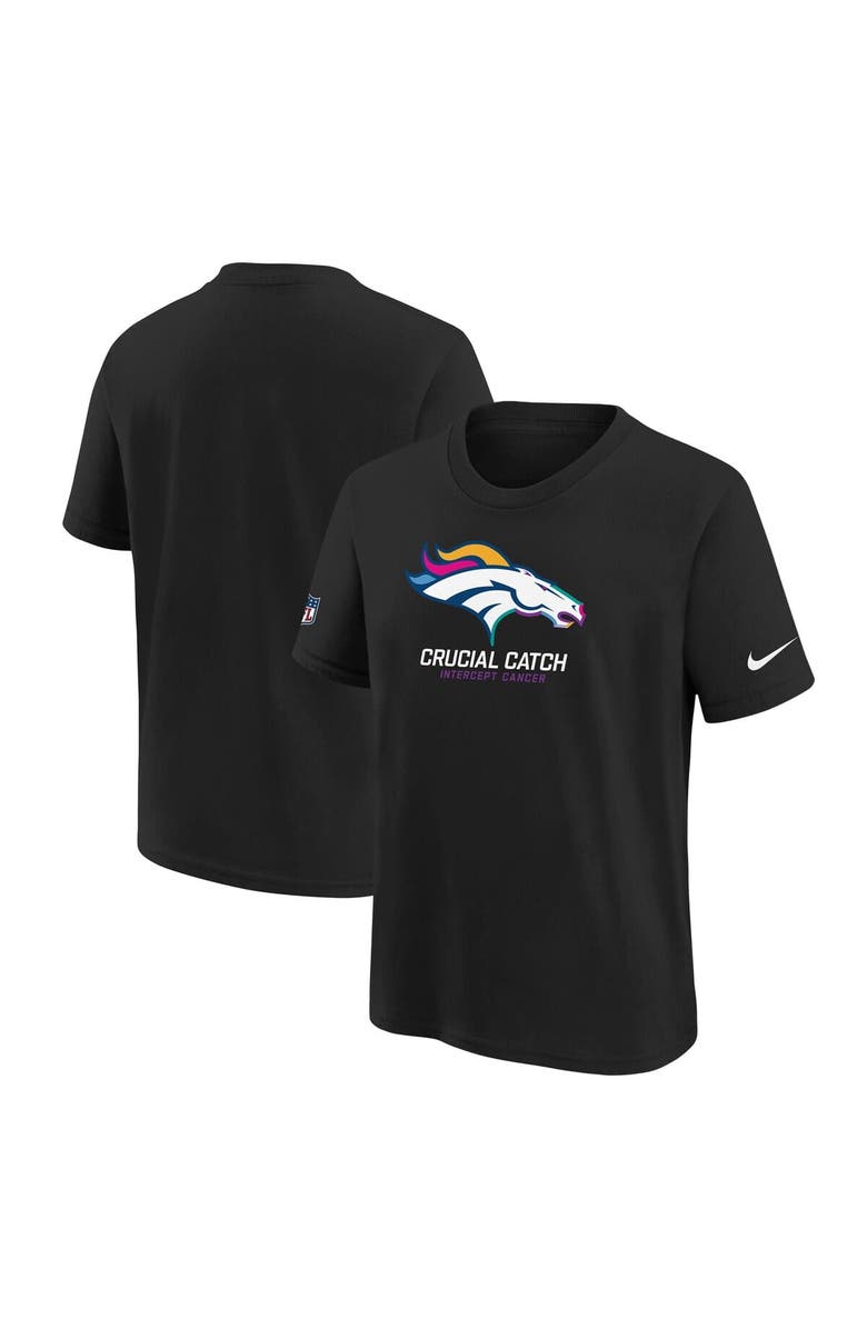 Nike Youth Nike  Black Denver Broncos 2024 NFL Crucial Catch T-Shirt, Main, color, Black