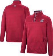 COLOSSEUM Men's Colosseum Crimson Washington State Cougars Rebound Quarter-Snap Jacket