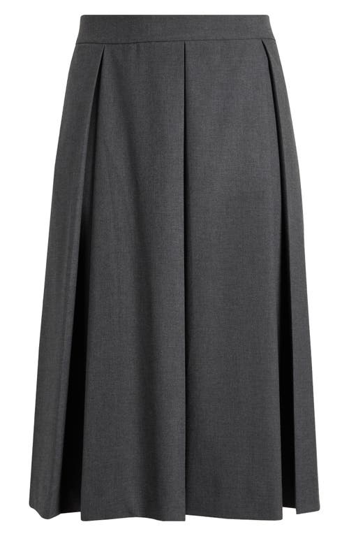 Nordstrom Pleated Midi Skirt In Gray