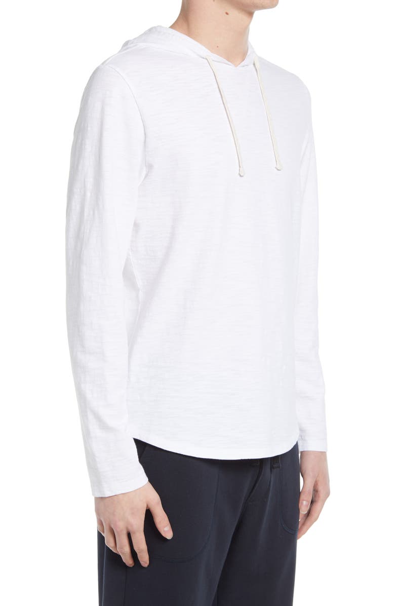 Vince Regular Fit Slub Hoodie, Alternate, color, Optic White
