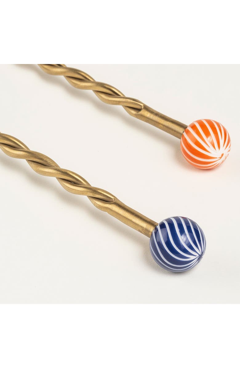 Zsa Zsa Zsu Rampur Set Of 2 Steel Salad Serving Cheerland, Alternate, color, Gold