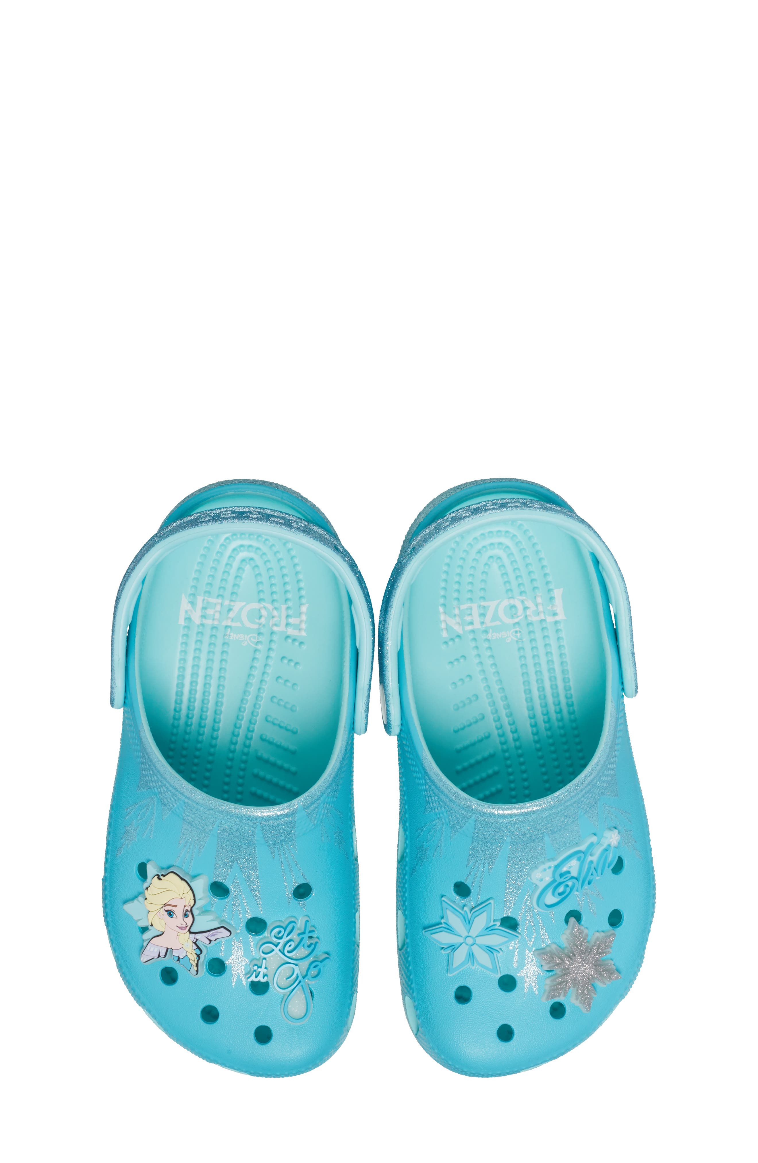 CROCS Kids' Disney<sup>™</sup> Elsa Clog, Alternate, color, Turquoise Multi