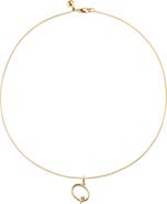 Monica Vinader Diamond Initial Pendant Necklace