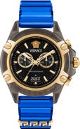 Versace Icon Active Silicone Strap Watch, 44mm