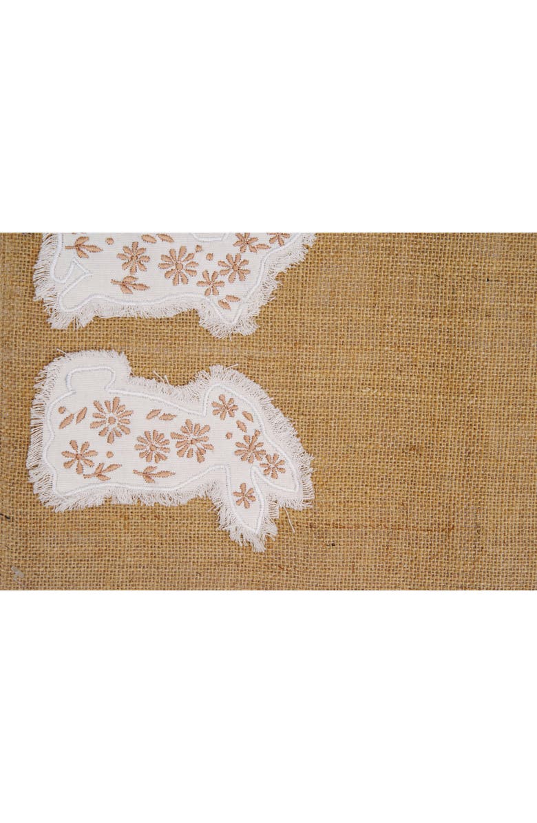 C&F Home Easter Bunnies Trio Embroidered Burlap Table Runner 14" x 72", Alternate, color, Beige
