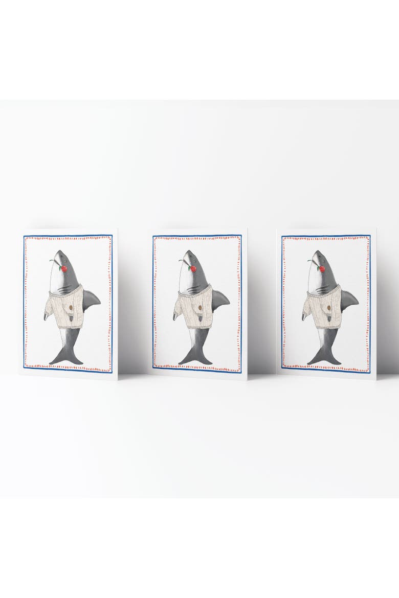 Love/Valentine's Greeting Card Pack (3ct) "Sharky Love", Main, color, Multi-Pack
