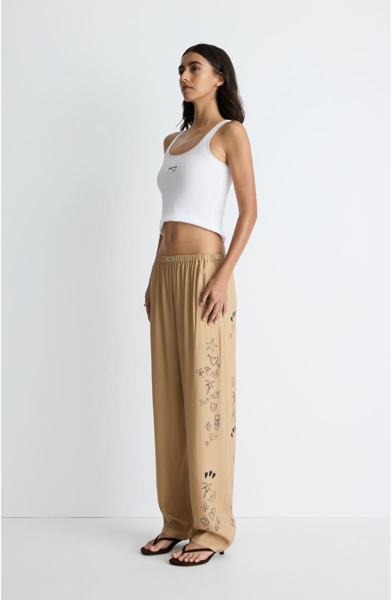 Romy Jakey Pant, Alternate, color, Tan Print