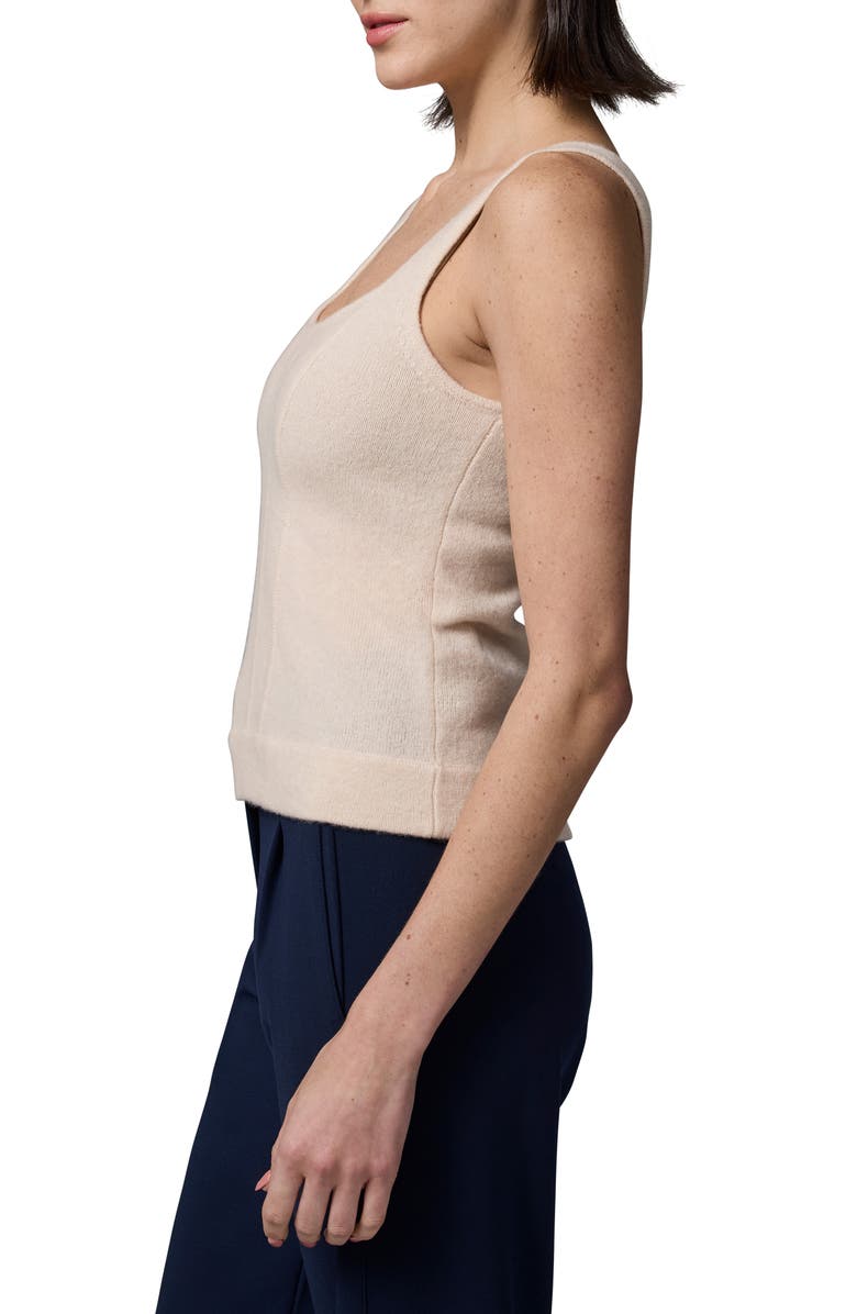 NIC+ZOE Luxe Cashmere Sweater Tank, Alternate, color, Oyster