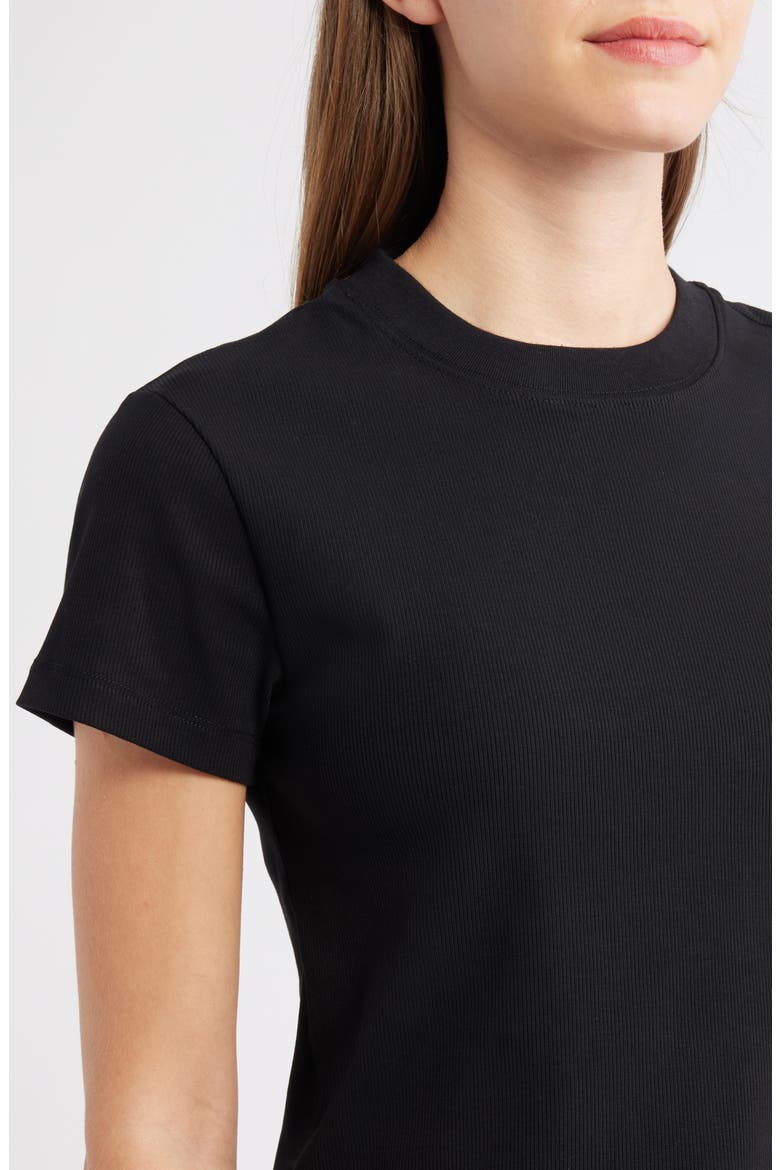 Slim Fit Stretch Cotton T-Shirt, Alternate, color, BLACK
