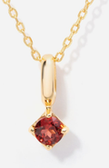Little Sky Stone Round Birthstone Necklace