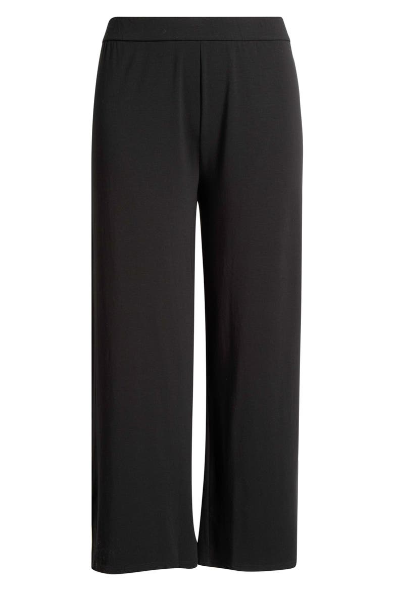 Wide Leg Ankle Pants, Alternate, color, BLACK