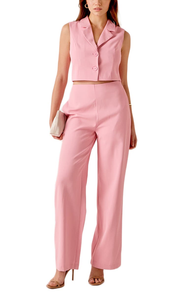 MARSY Sleeveless Wide Leg Jumpsuit, Main, color, Pink