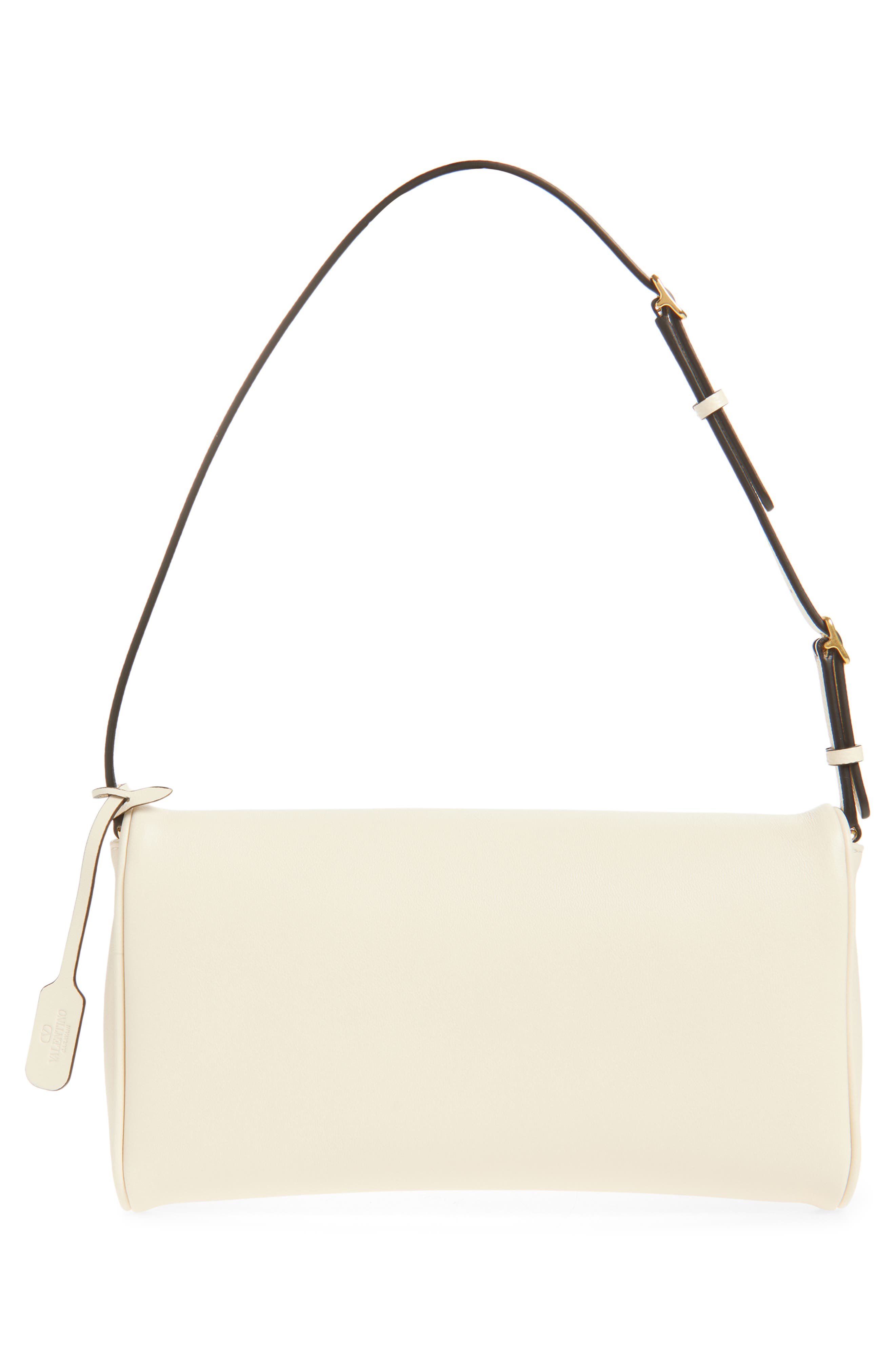 Small DeVain Leather Shoulder Bag, Alternate, color, WHITE