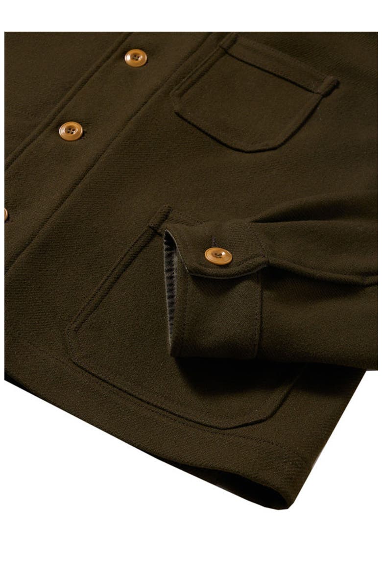 Seneca Wool Twill Jacket, Alternate, color, Military Green