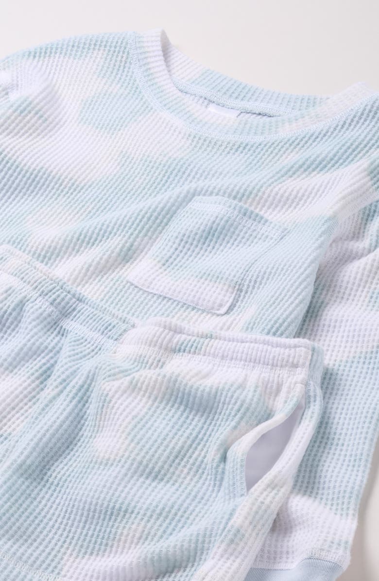 Nordstrom Kids' Two-Piece Waffle Knit Short Pajamas, Alternate, color,