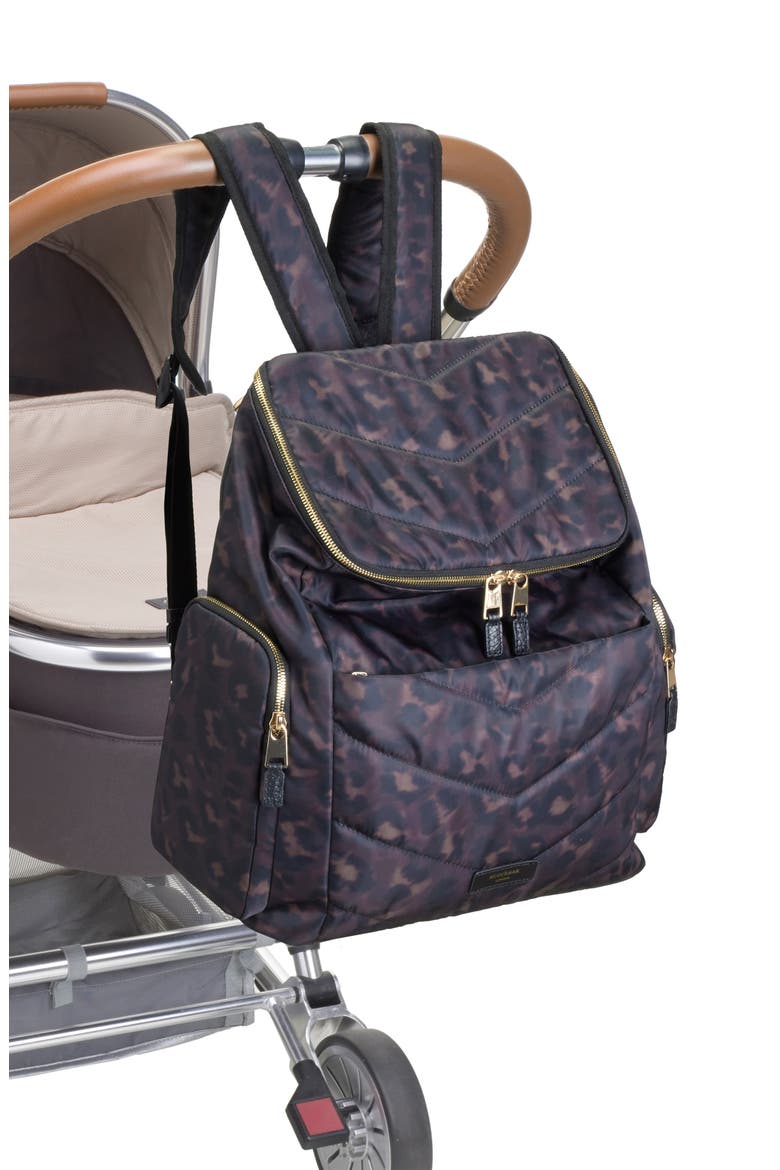 Alyssa Water Resistant Convertible Diaper Backpack, Alternate, color, LEOPARD