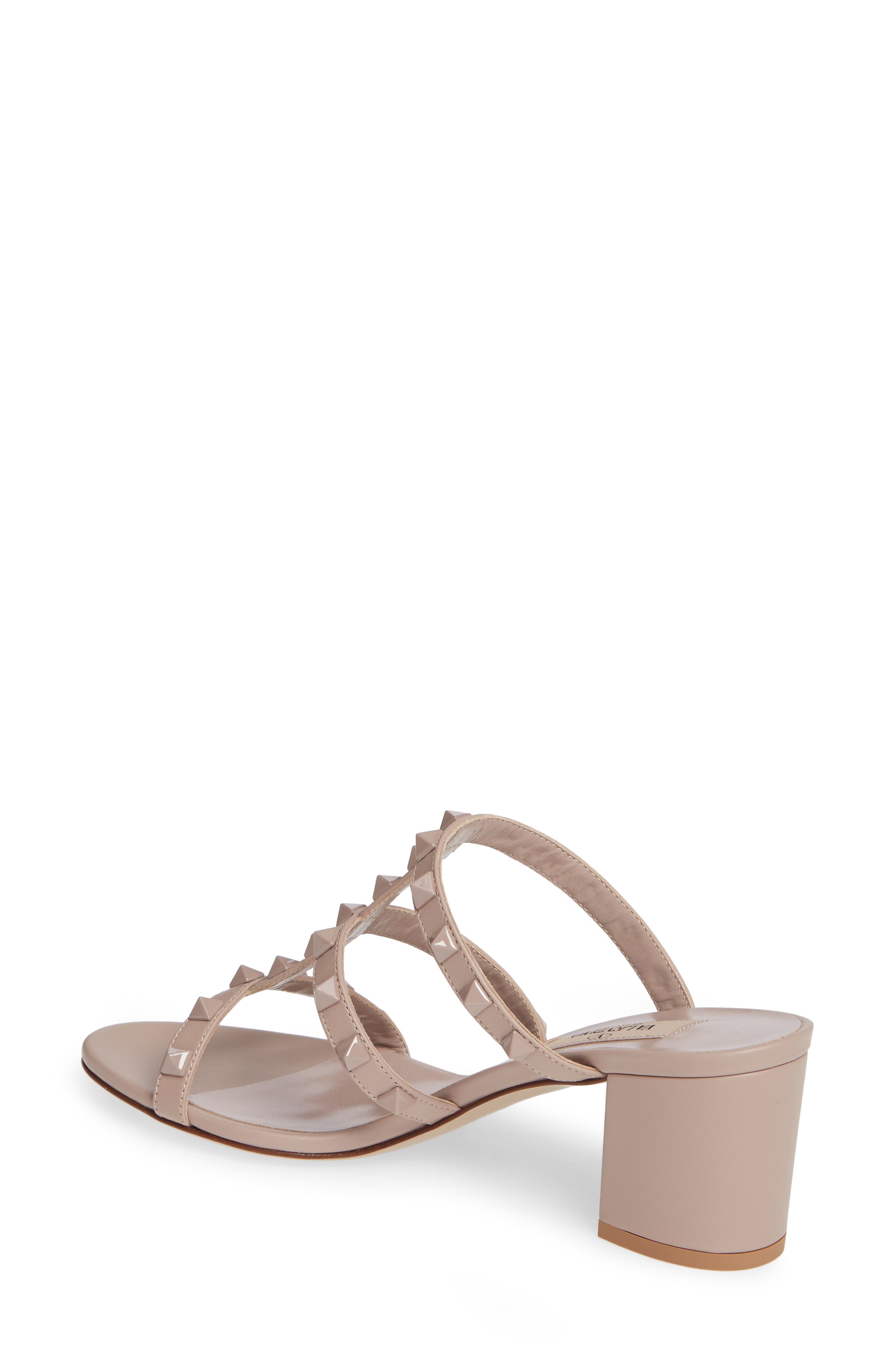 Rockstud Slide Sandal, Alternate, color, POUDRE
