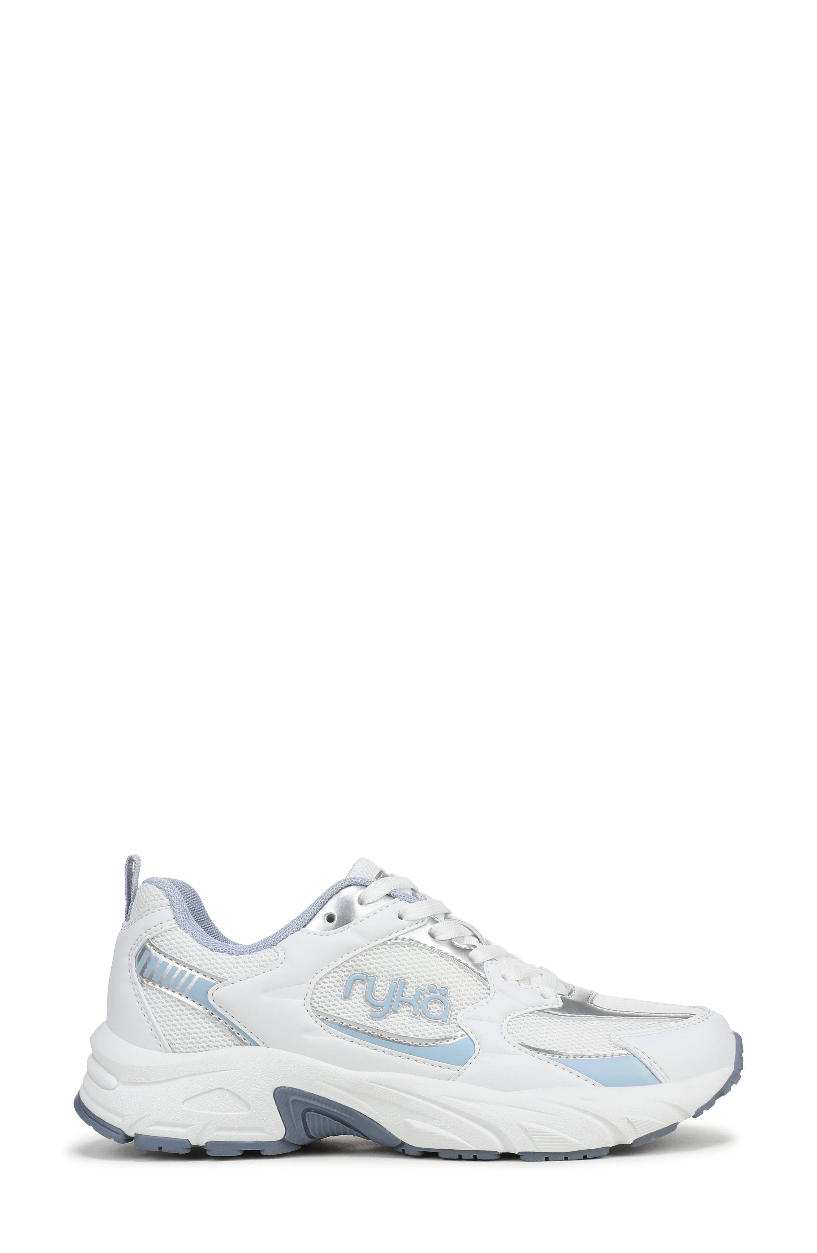 Rykä Generation Sneaker, Alternate, color, White/ Blue Leather/ Mesh