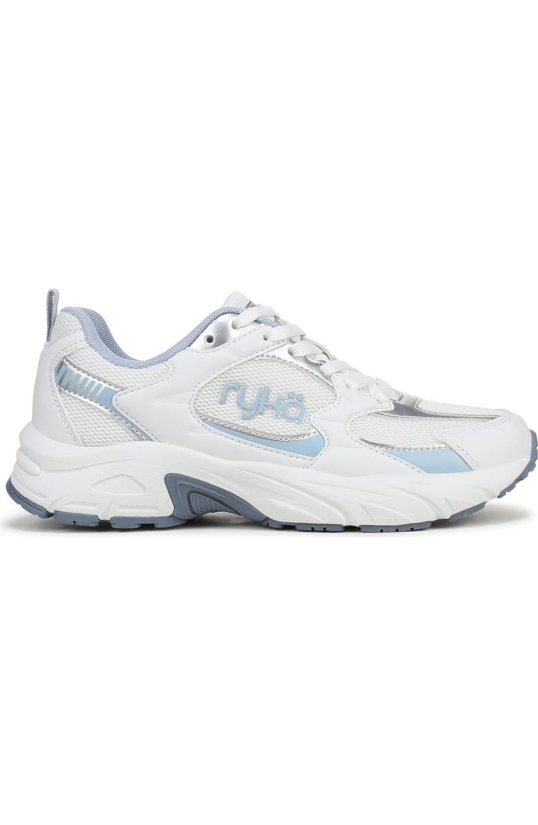 Rykä Generation Sneaker, Alternate, color, White/ Blue Leather/ Mesh