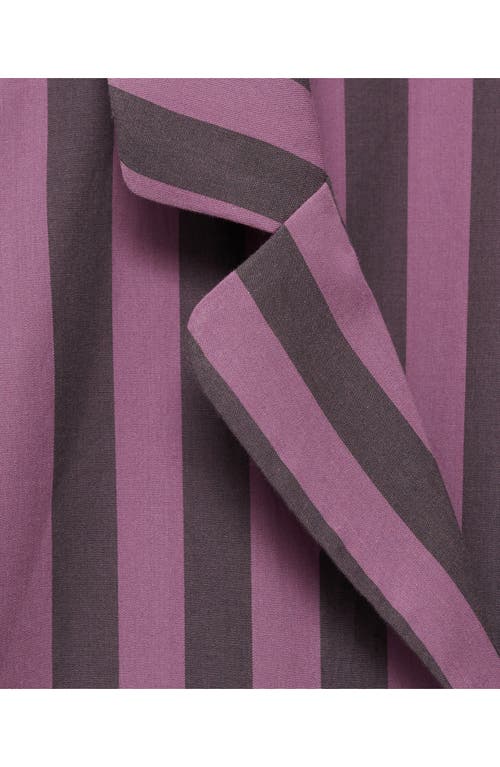 MANGO MANGO COTTON STRIPED PAJAMA SHIRT
