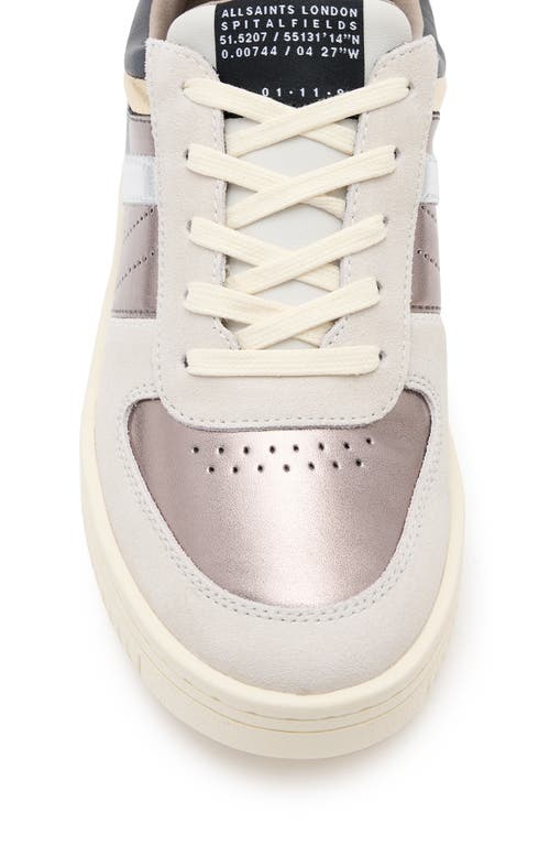 Allsaints Vix Panelled Retro Sneakers In White/metallic