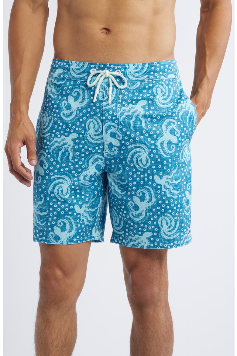 Big Blue Swim Trunks, Main, color, BARRELS BLUE
