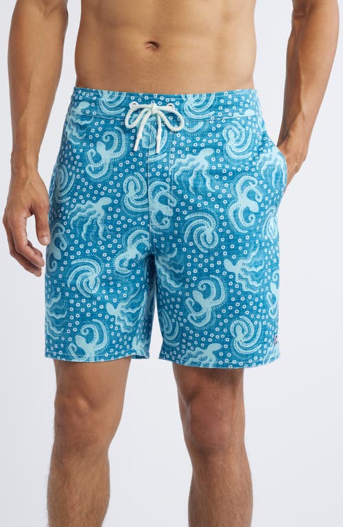 johnnie-O Big Blue Swim Trunks in Barrels Blue  product