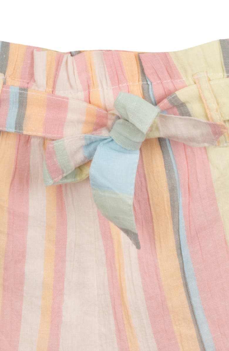 Rare Editions Kids' Tiered Ruffled Top & Yarn Dye Stripe Shorts, Alternate, color,