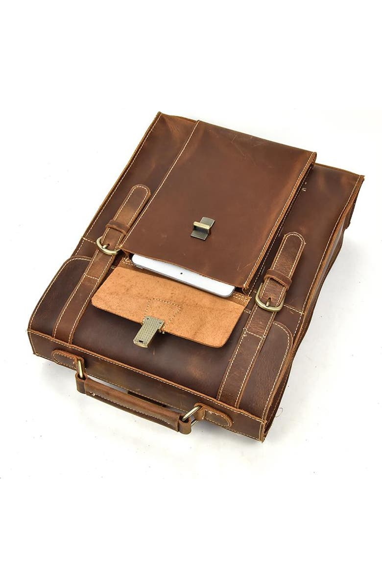 STEEL HORSE LEATHER The Vali Backpack | Handmade Vintage Leather, Alternate, color, Brown