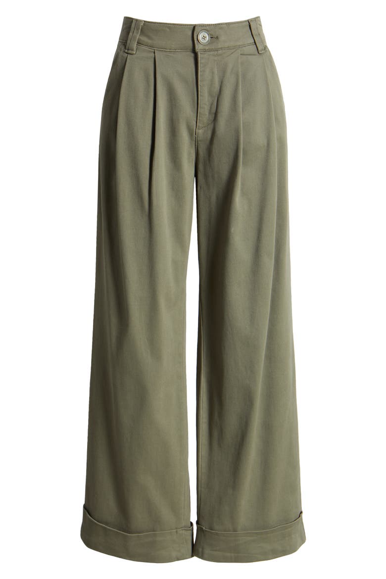 Skyrise Wide Leg Pants, Alternate, color, LAUREL OAK