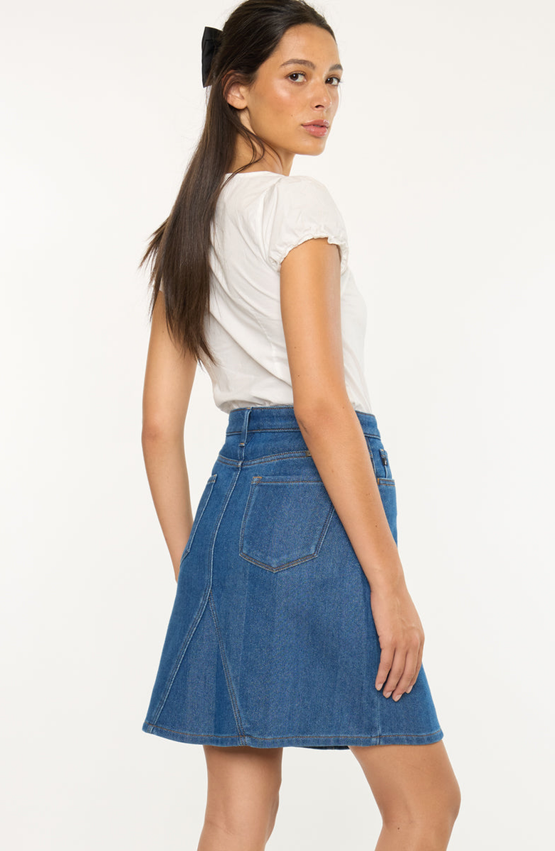 KanCan Trina High Rise Skirt, Alternate, color, Medium Wash
