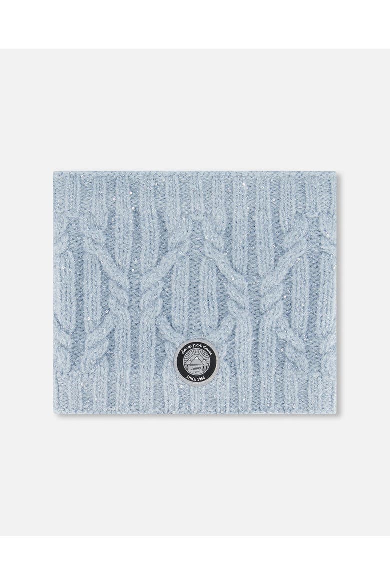 Girl's Knit Neckwarmer Air Blue, Main, color, Air Blue