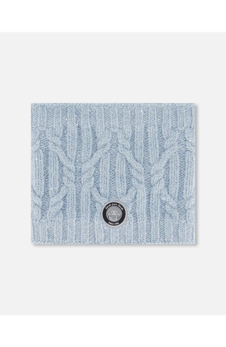 Deux par Deux Girl's Knit Neckwarmer Air Blue, Main, color,