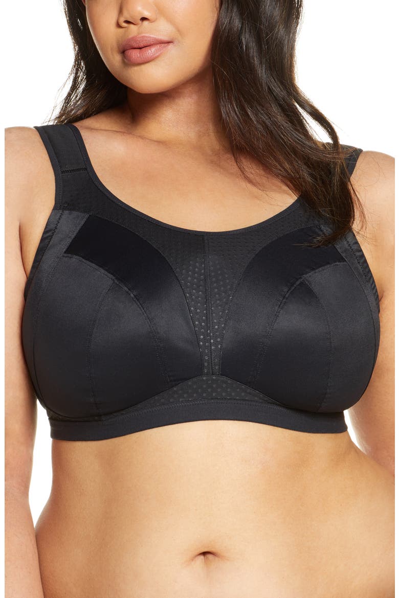 Dynamic Wireless Soft Cup Sports Bra, Main, color, JET