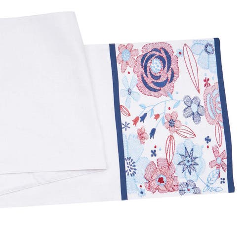 C & F Home C&f Home Patriotic Floral Table Runner 14" X 72" In Multi